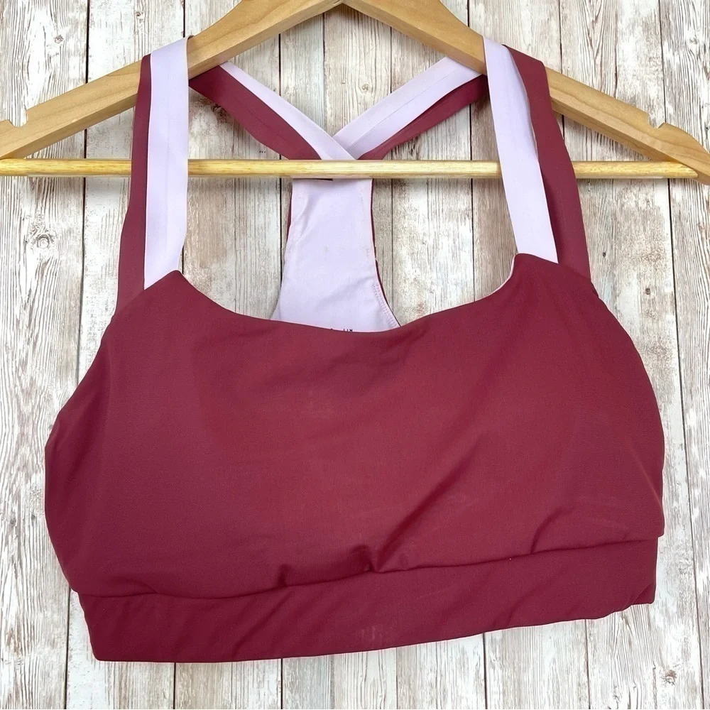 Vaara Wine Two Tone Sports Bra Size‎ Medium Women